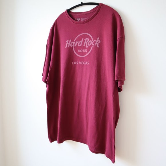 Hard Rock Hotel Las Vegas Maroon T Shirt, Size XX Large - Picture 2 of 9
